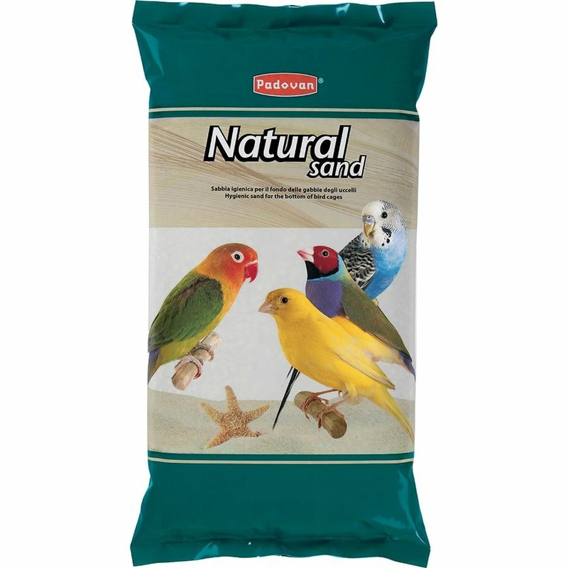 цена Padovan Natural Sand наполнитель гигиенический гранулят для дна птичьих клеток - 5 кг