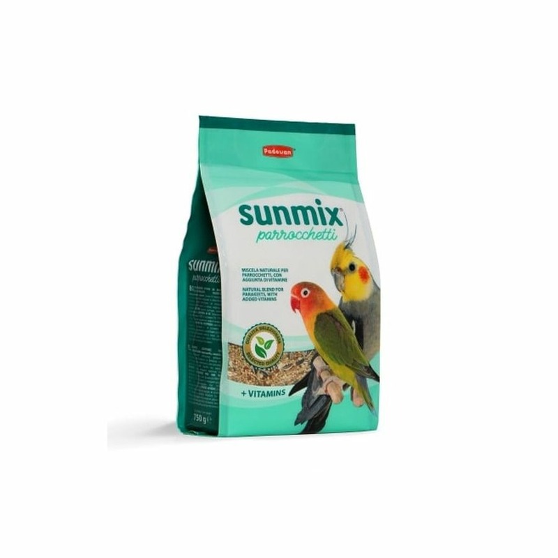 цена Padovan Sunmix Sarrocchetti корм комплексный основной для средних попугаев, 750 г