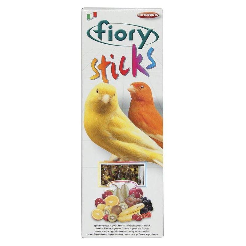 Палочки для канареек Fiory Sticks с фруктами 2 х 60 г палочки для средних попугаев fiory sticks с фруктами 2 х 60 г