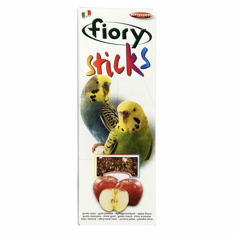 Палочки для попугаев Fiory Sticks с яблоком 2 х 30 г цена и фото