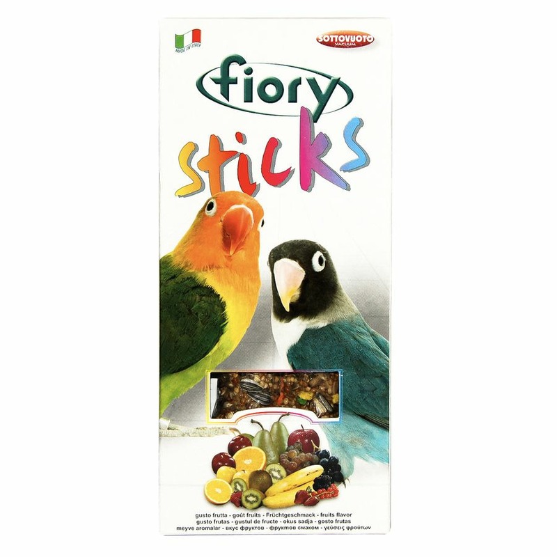 Fiory Палочки для средних попугаев Fiory Sticks с фруктами 2 х 60 г