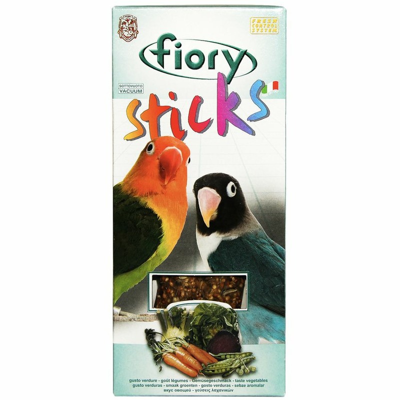 Палочки для средних попугаев Fiory Sticks с овощами 2 х 60 г цена и фото