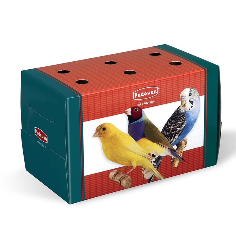 Переноска Padovan Trasportino piccolo для грызунов и птиц одноразовая картонная 16*9*10 см цена и фото