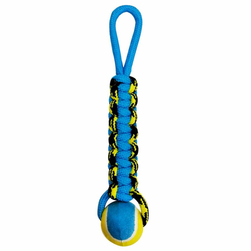Pet Park игрушка для собак, плетенка с теннисным мячом и петлей - 8 см