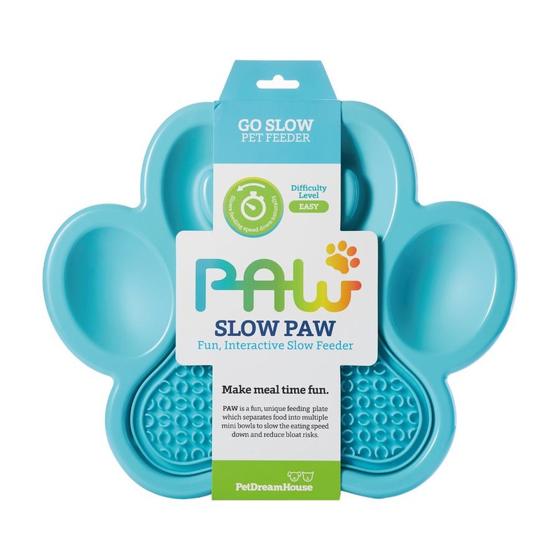 petdreamhouse paw 2 in 1 slow feeder PetDreamHouse Paw 2 in 1 Slow Feeder & Lick Pad Blue Easy Миска для медленного кормления 2 в 1, синяя - 3,2 л