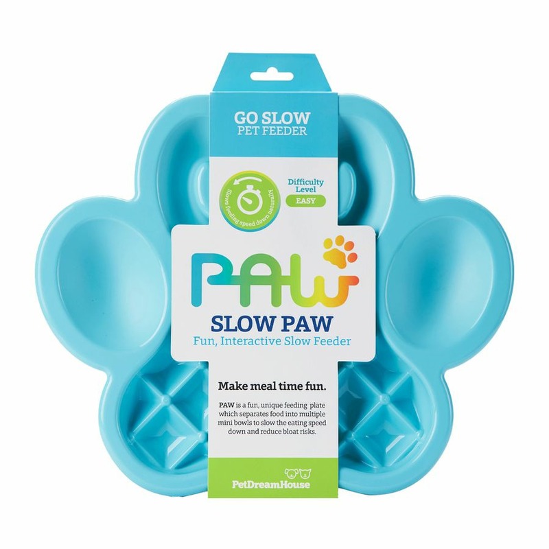 PetDreamHouse Paw Slow Feeder Blue Easy Миска для собак и кошек для медленного кормления, синяя - 3,2 л