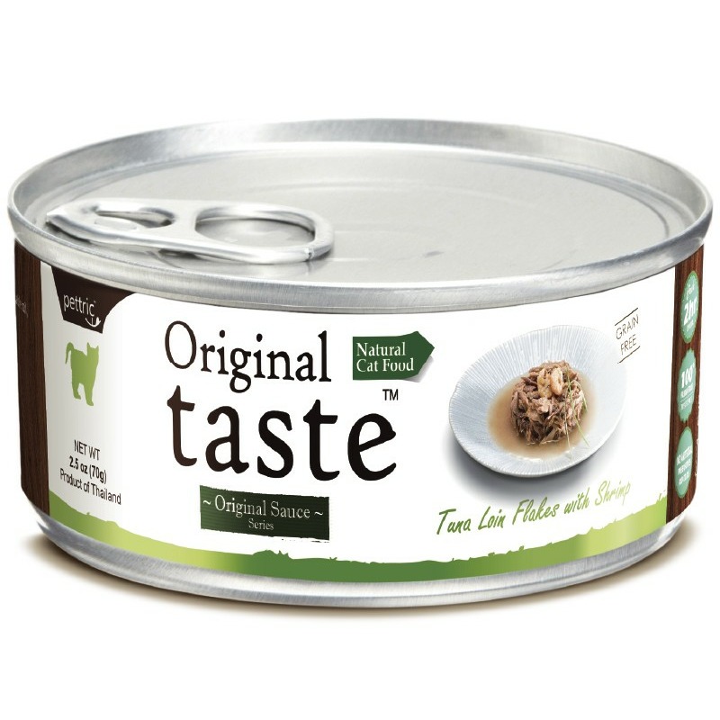 Pettric Original Taste влажный корм для кошек, с тунцом и креветкой, кусочки в соусе, в консервах - 70 г цена и фото