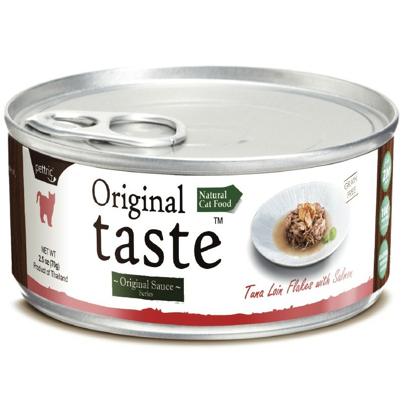 Pettric Original Taste влажный корм для кошек, с тунцом и лососем, кусочки в соусе, в консервах - 70 г
