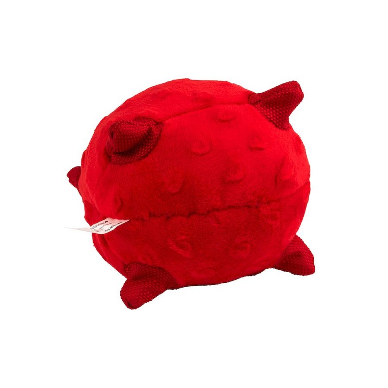 Playology Puppy Sensory Ball игрушка для щенков мелких и средних пород 8-16 недель, сенсорный плюшевый мяч, с ароматом говядины, красный - 11 см