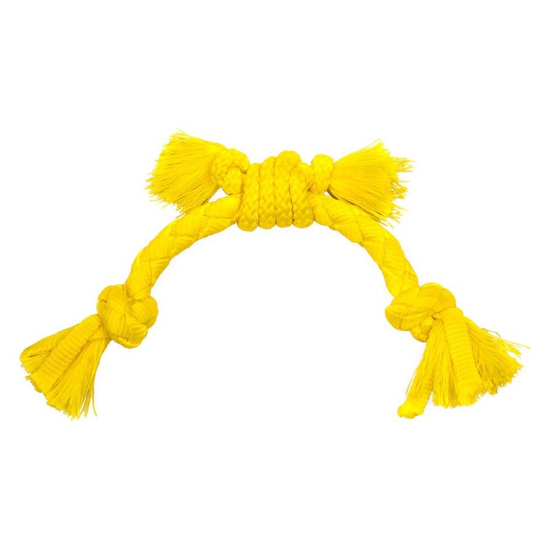 Playology Puppy Sensory Rope игрушка для щенков мелких и средних пород 8-16 недель, сенсорный канат, с ароматом курицы, желтый