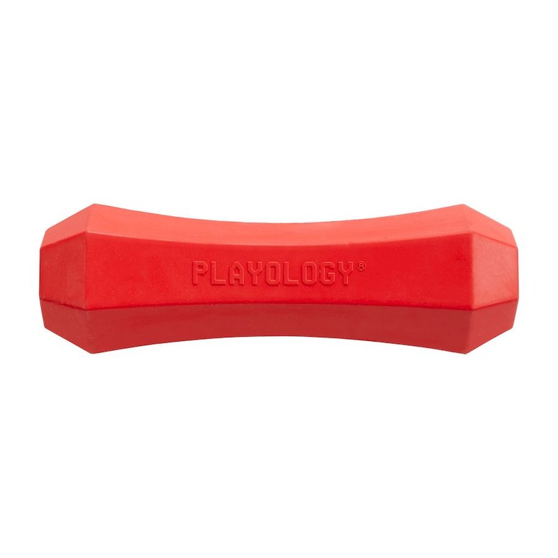 Playology Squeaky Chew Stick игрушка для собак средних и крупных пород, жевательная палочка, с ароматом говядины, большая, красная