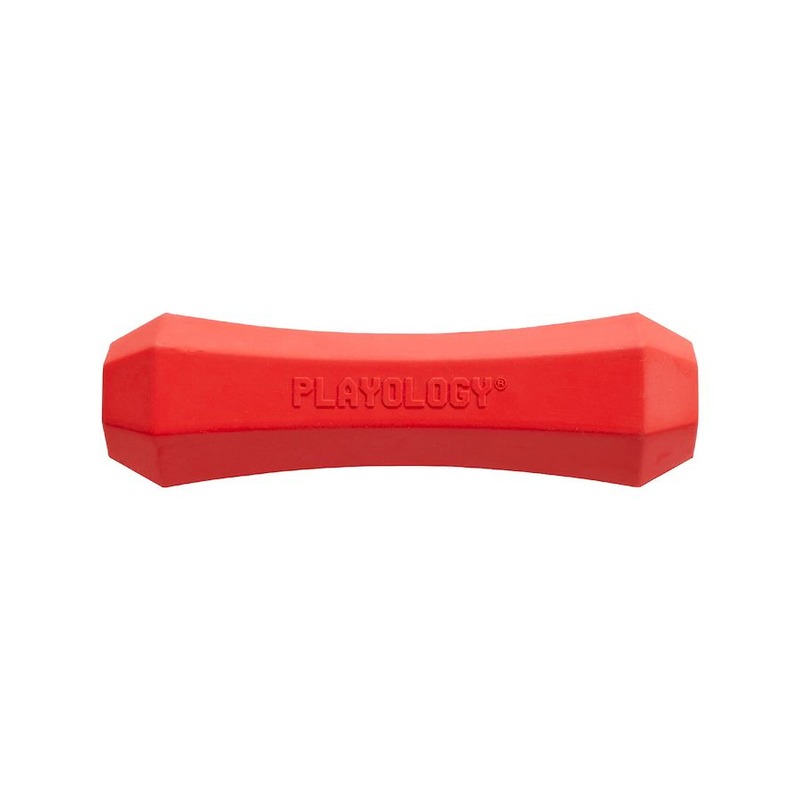 Playology Squeaky Chew Stick игрушка для собак средних пород, жевательная палочка, с ароматом говядины, средняя, красная