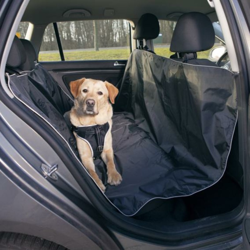 подстилка trixie для собак автомобильная 1 40х1 45 см нейлоновая серо бежевая Подстилка Trixie для собак автомобильная 1,45х1,60 м черная
