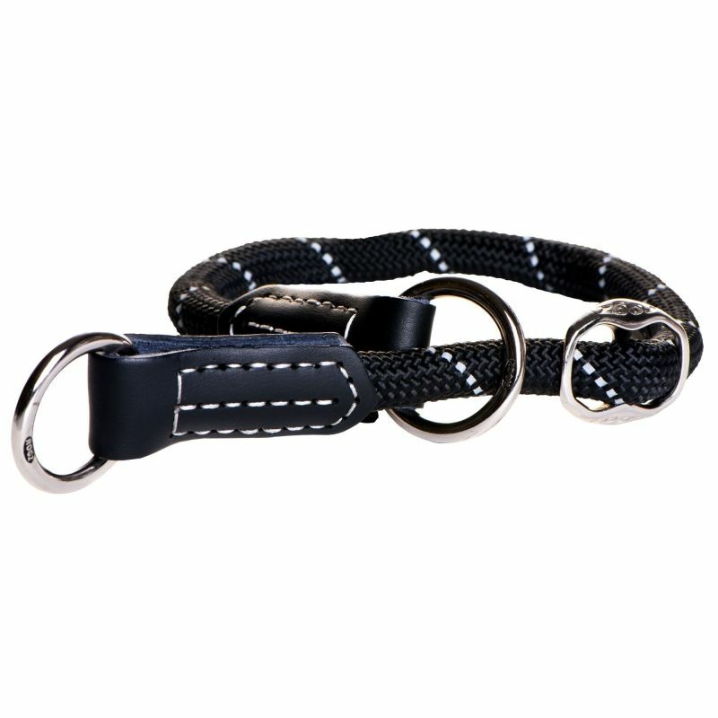Полуудавка для собак ROGZ Rope M-9мм (Черный) обхват шеи 300-350мм