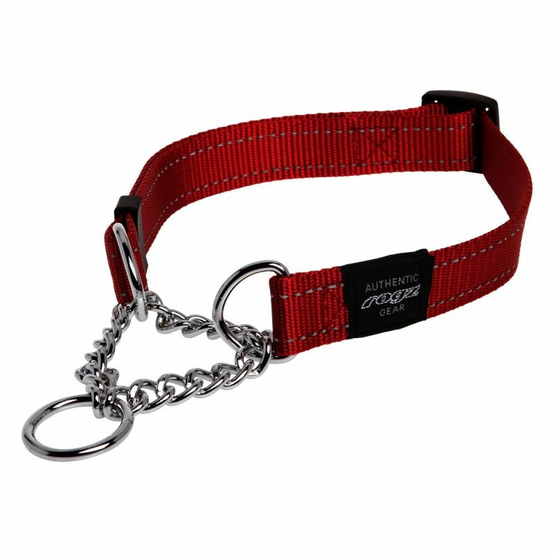 Полуудавка для собак ROGZ Utility M-16мм (Красный) обхват шеи 310-450мм, размер M HC11C - фото 1