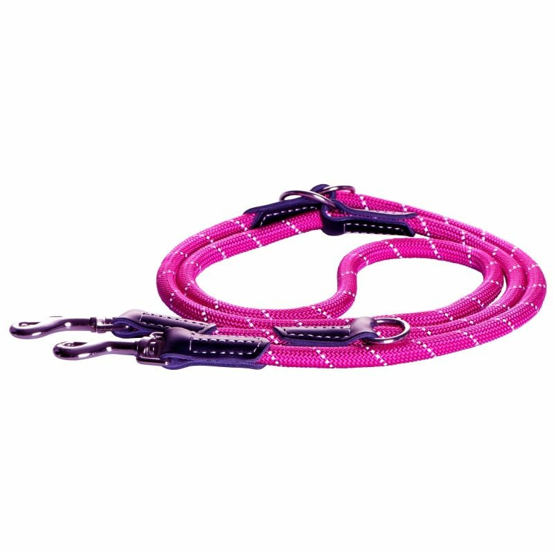 Поводок перестежка для собак ROGZ Rope L-12мм 2 м (Розовый) rogz поводок удлиненный круглый для крупных собак размер l серия rope длина 1 8м розовый