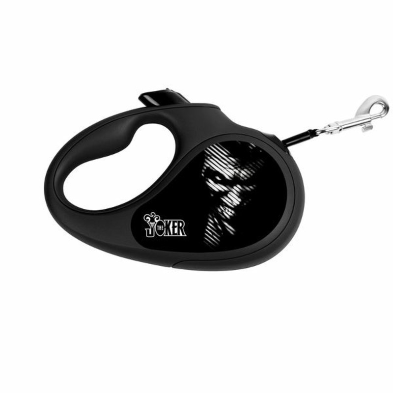 Поводок-рулетка Waudog с рисунком \Джокер Черный\, размер M, до 25 кг, 5 м, черный фигурка утка tubbz dc comics – харли квинн 9 см