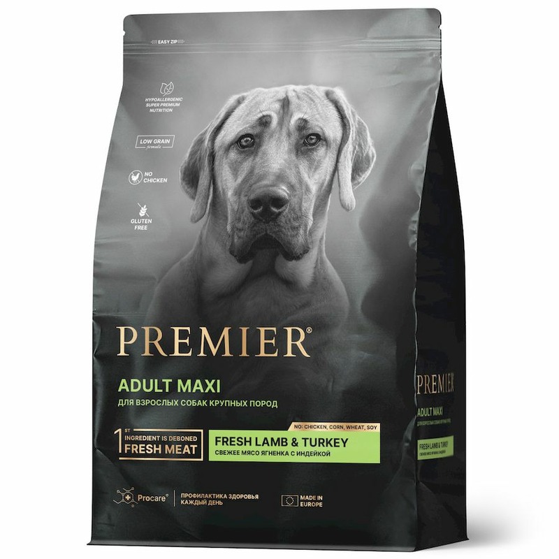 Premier Dog Lamb&Turkey Adult Maxi сухой корм для собак крупных пород с ягненком и индейкой