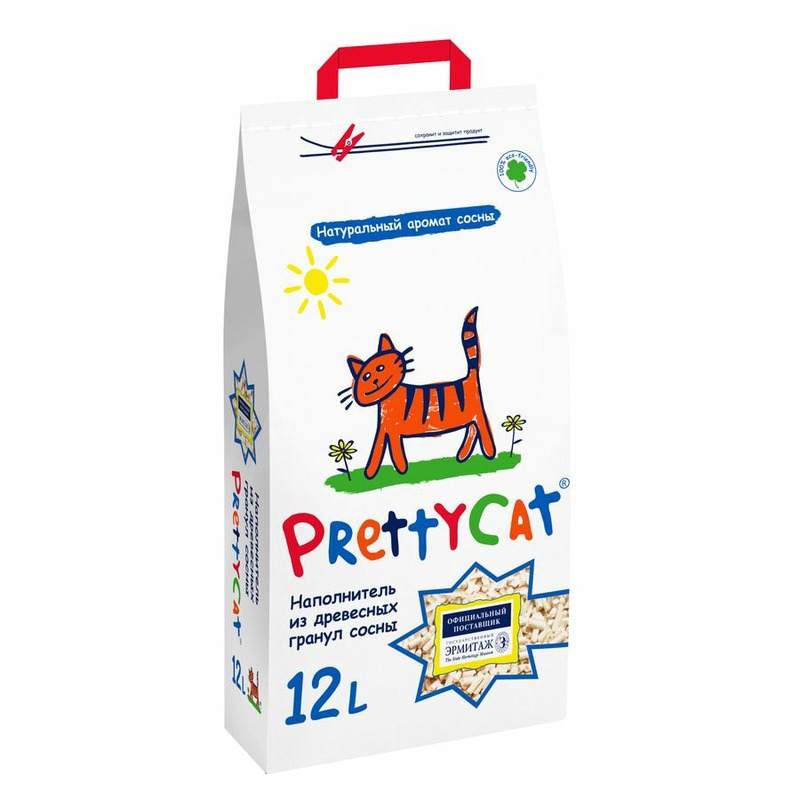 PrettyCat наполнитель древесный для кошачьих туалетов Wood Granules цена и фото