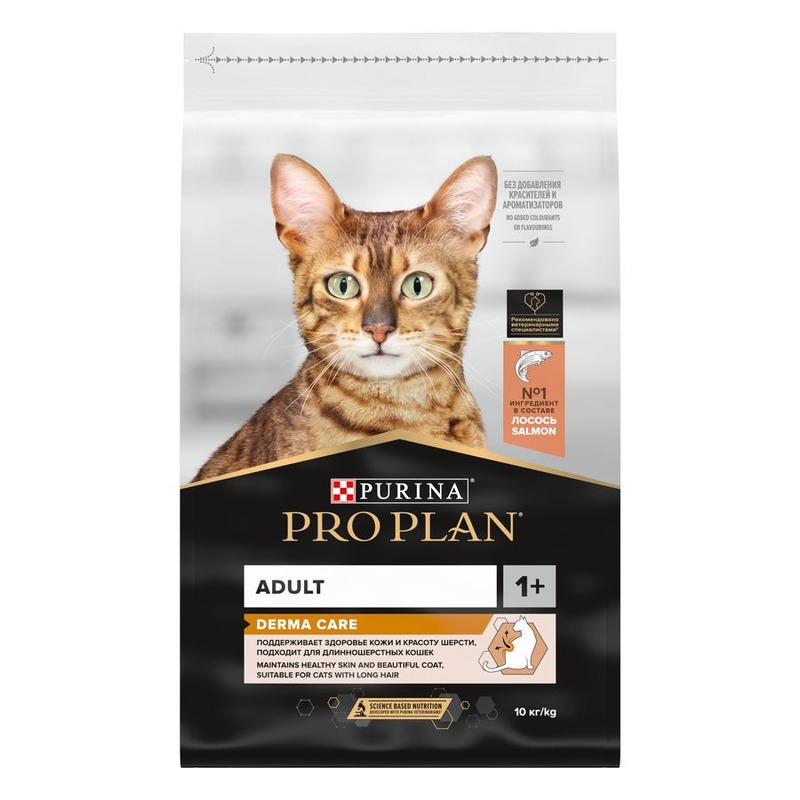 Pro Plan Elegant сухой корм для кошек для здоровья шерсти и кожи, с высоким содержанием лосося