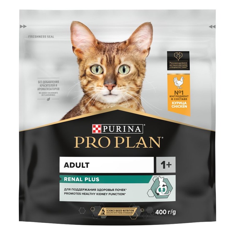 Pro Plan Original сухой корм для кошек для поддержания здоровья почек, с высоким содержанием курицы - 400 г сухой корм для кошек grand prix adult original с лососем 1 5 кг