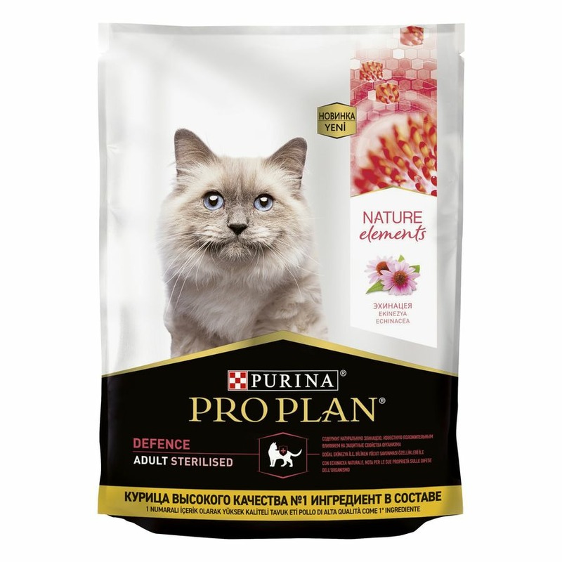 Pro Plan Nature Elements сухой корм для стерилизованных кошек и кастрированных котов, с высоким содержанием курицы - 200 г