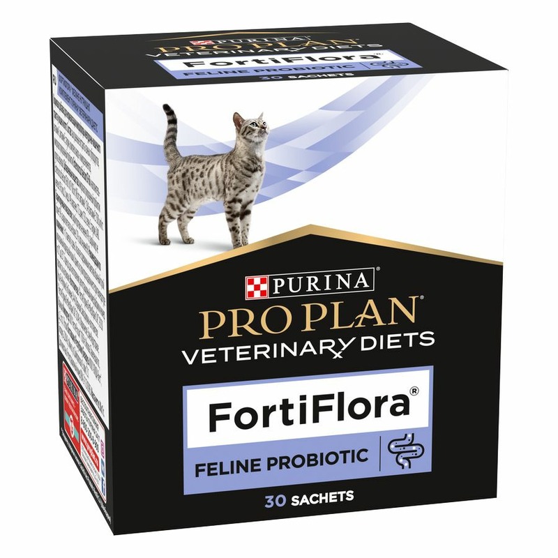 пробиотик для кошек purina pro plan fortiflora для микрофлоры кишечника 30 пакетиков по 1 г Pro Plan Veterinary Diets Cat FortiFlora пребиотическая добавка для кошек и котят для поддержания баланса микрофлоры и здоровья кишечника - 30 г