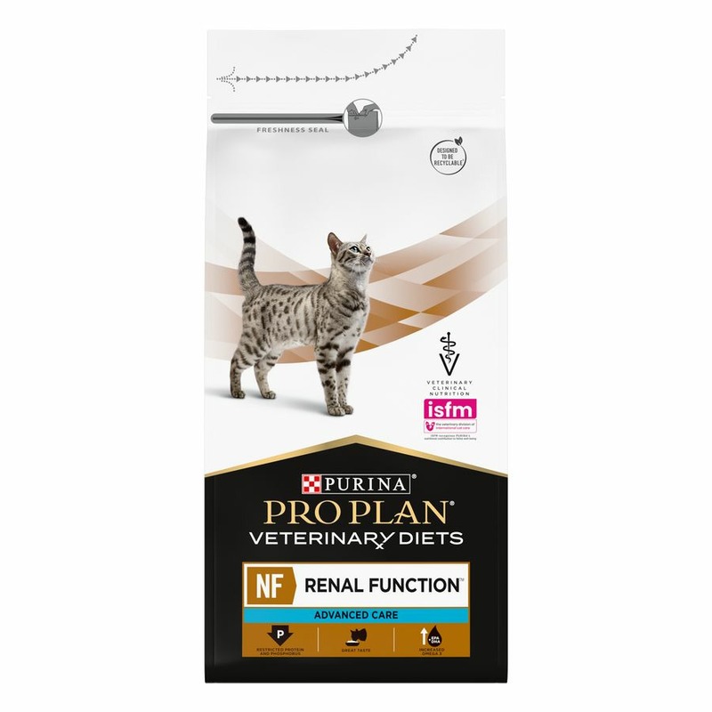 Pro Plan Veterinary Diets NF Renal Function Advanced Care полнорационный сухой корм для кошек, диетический, для поддержания функции почек при хронической почечной недостаточности на поздней стадии - 1,5 кг