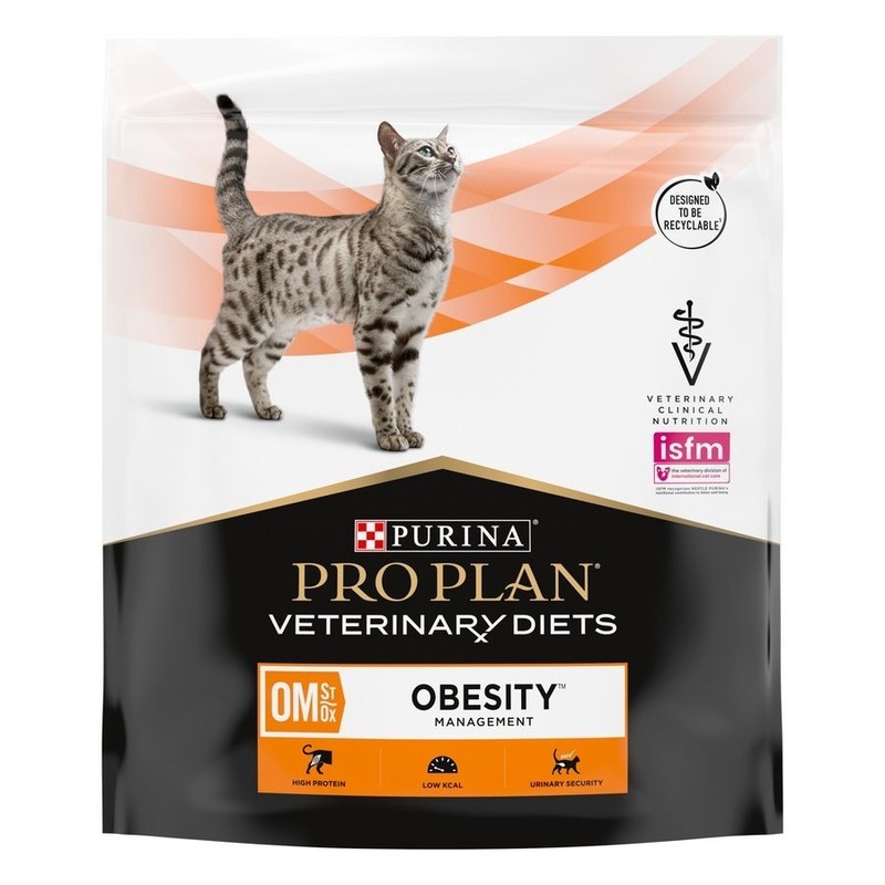 Pro Plan Veterinary Diets OM St/Ox Obesity Management сухой корм для кошек, при ожирении - 350 г ветеринарный супер премиум для взрослых для всех пород мешок Италия 1 уп. х 1 шт. х 0.35 кг, размер Для всех пород 82887 - фото 1