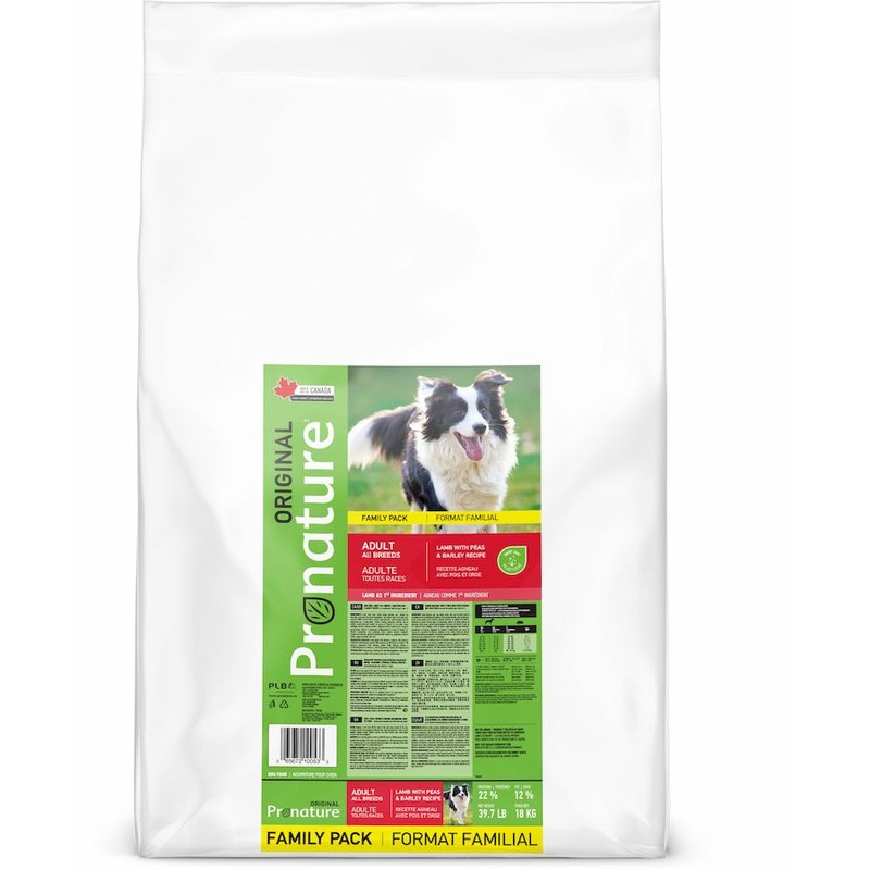 цена Pronature Original сухой корм для собак всех пород с ягненком и ячменем