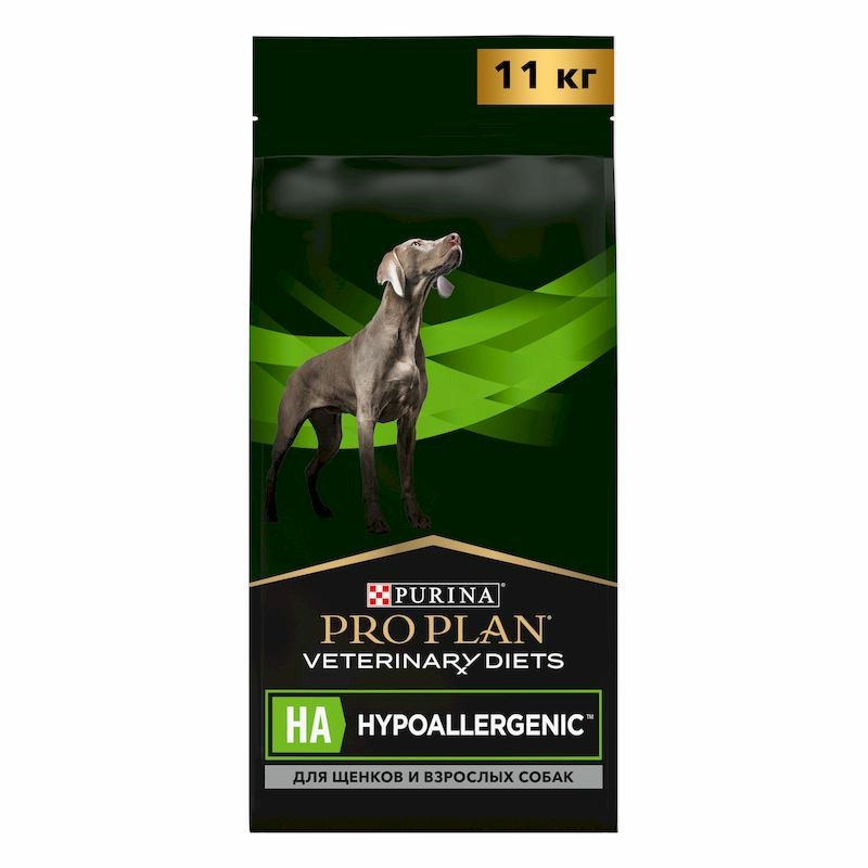 Pro Plan Veterinary Diets HA Hypoallergenic сухой корм для собак, для снижения пищевойнепереносимости ингредиентов и питательных веществ - 11 кг 45103