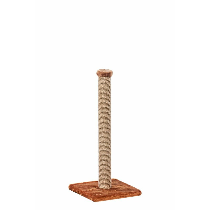 цена Столбик когтеточка Пушок для кошек джутовый, цвет коричневый 65 см