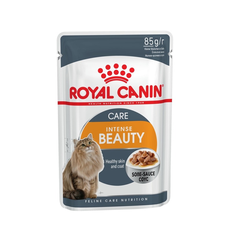 Royal Canin Intense Beauty полнорационный влажный корм для взрослых кошек с чувствительной кожей или проблемной шерстью, кусочки в соусе, в паучах - 85 г surpass hobby сервопривод feetech цифровой водонепроницаемый 20 кг 25 кг 35 кг