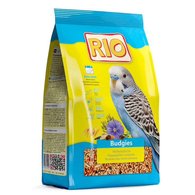 Rio корм для волнистых попугайчиков основной - 500 г корм для лесных певчих птиц rio основной рацион 500 г