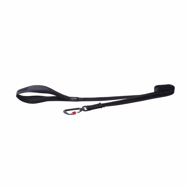 Rogz Air Tech Halsband M Black поводок для собак средних пород, размер M, длина 1,8 м, цвет черный