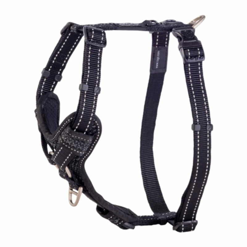 Rogz Control Harness SJC14A шлейка для собаки с мягкой вставкой и двухточечным контролем, размер Small, черная 23 - 37 см, 11 мм