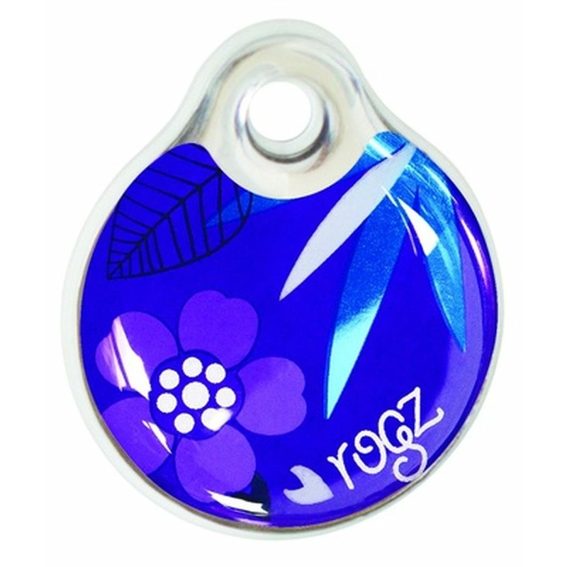 цена Rogz ID Tag Small Purple Forest S адресник пластиковый готовый к пользованию, фиолетовый, 27 мм