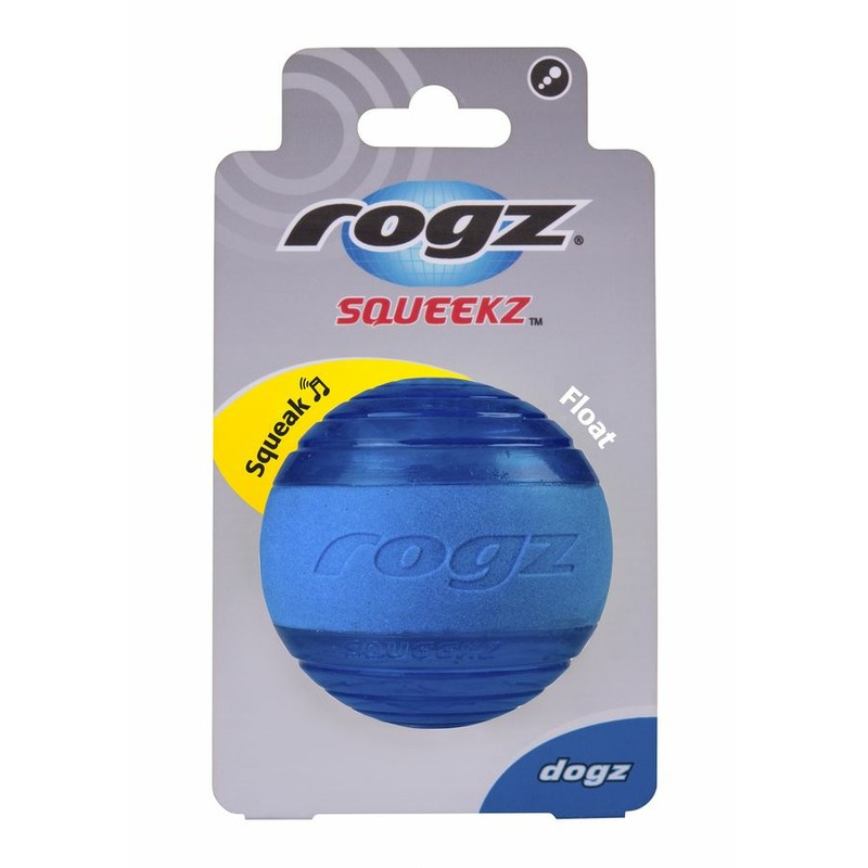 Rogz Мяч \Поймай меня!\ Squeekz -прыгает на земле-плавает в воде, 64 мм, синий rogz мяч с пищалкой squeekz красный squeekz ball 0 059 кг