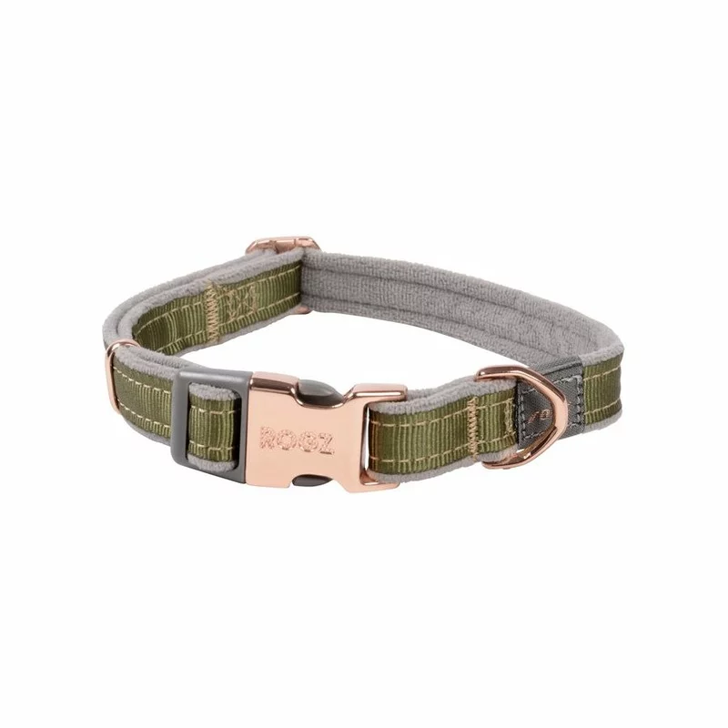 Rogz Urban Halsband M Olive Twist ошейник для собак средних пород, размер M, обхват шеи 26-40 см, цвет оливковый