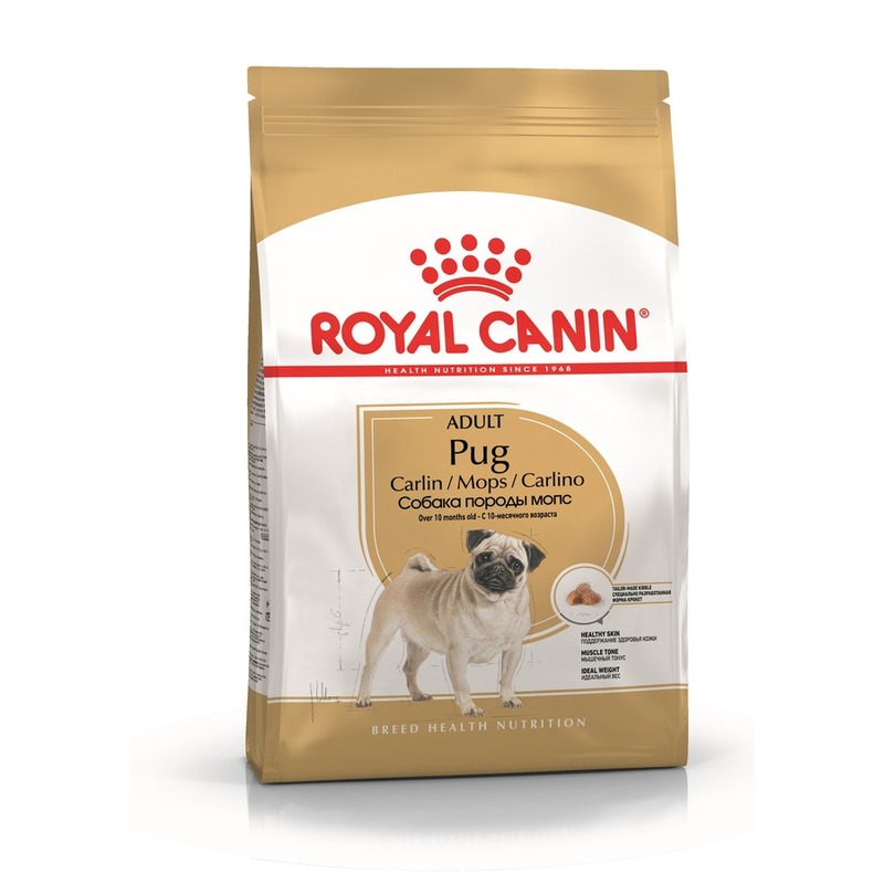 Royal Canin Pug Adult полнорационный сухой корм для взрослых собак породы мопс - 500 г, размер Породы мелкого размера RC-39850050R0 - фото 1