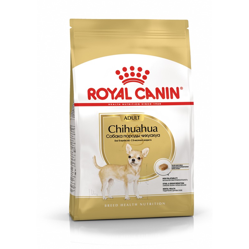 Royal Canin Chihuahua Adult полнорационный сухой корм для взрослых собак породы чихуахуа - 500 г корм для собак royal canin chihuahua adult сухой для чихуахуа с 8 месяцев 500 г