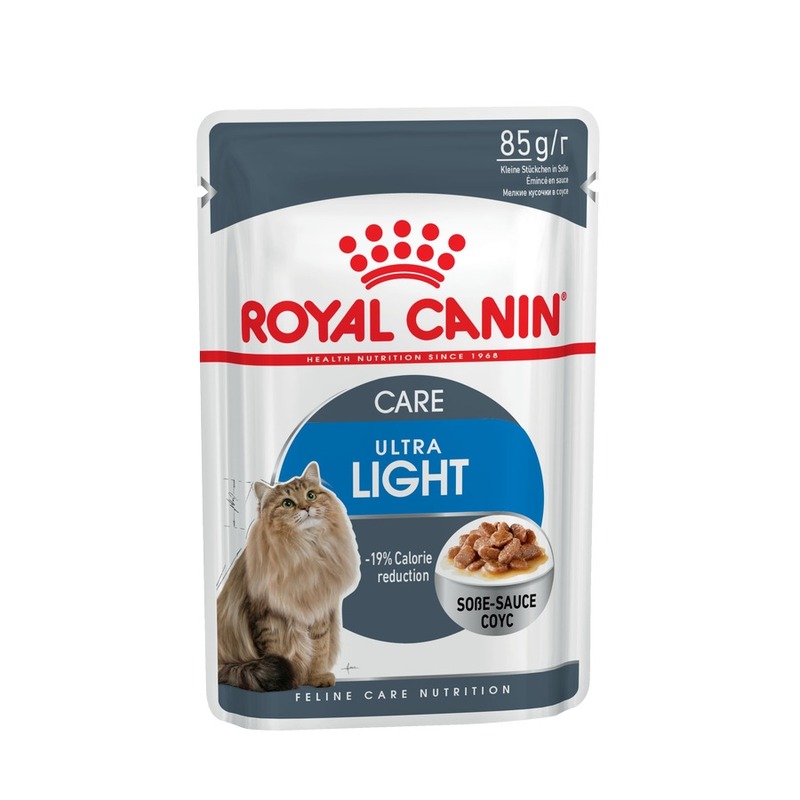 Royal Canin Light Weight Care влажный корм для взрослых кошек для профилактики лишнего веса, кусочки в соусе, в паучах - 85 г повседневный супер премиум для взрослых с мясом паучи Россия 1 уп. х 12 шт. х 1.02 кг 40700008A0-old - фото 1