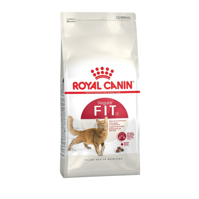 цена Royal Canin Fit 32 полнорационный сухой корм для взрослых кошек бывающих на улице - 200 г