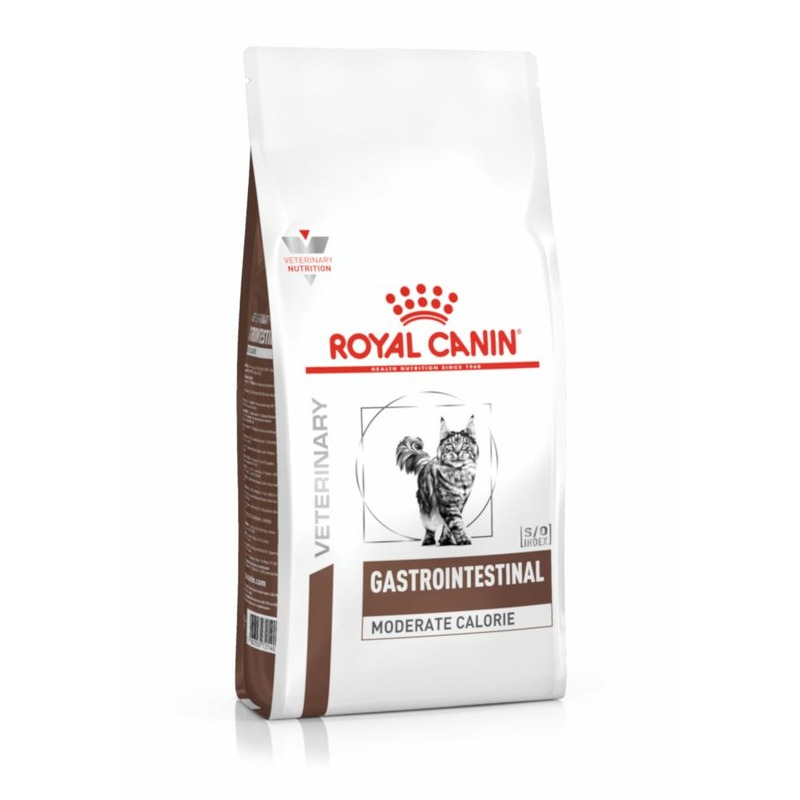 Royal Canin Gastrointestinal Moderate Calorie полнорационный сухой корм для взрослых кошек при панкреатите и острых расстройствах пищеварения, диетический - 400 г