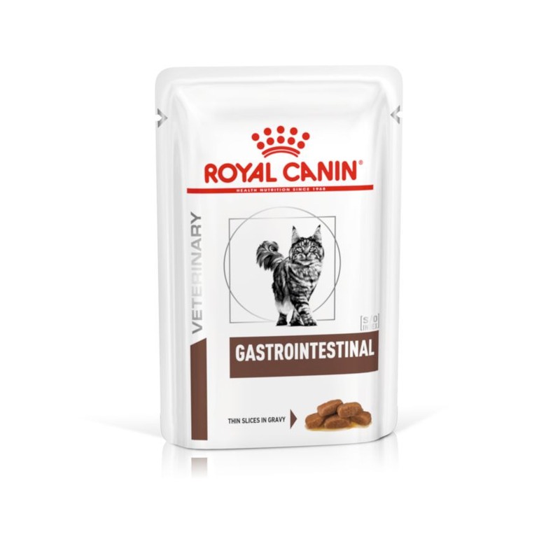 Royal Canin Gastrointestinal полнорационный влажный корм для взрослых кошек при нарушениях пищеварения, диетический, кусочки в соусе, в паучах - 85 г 40390008A0-old - фото 1