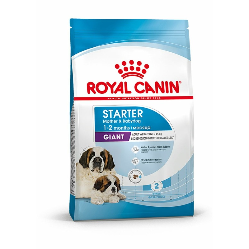 Royal Canin Giant Starter Mother & Babydog полнорационный сухой корм для щенков до 2 месяцев, беременных и кормящих собак гигантских пород royal canin mother