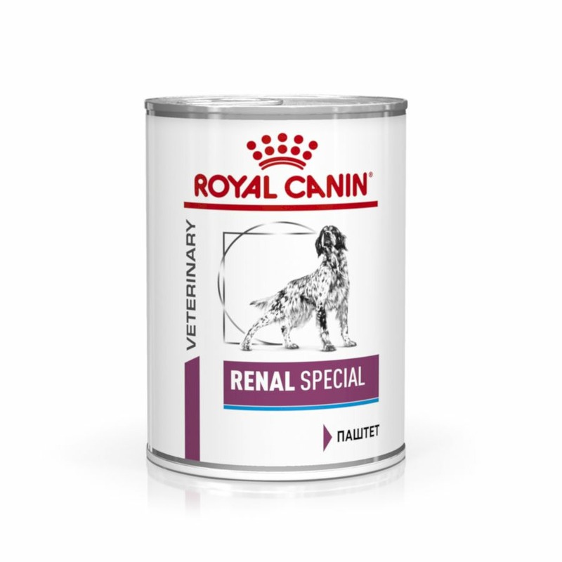Royal Canin Renal Special полнорационный влажный корм для взрослых собак для поддержания функции почек при острой или хронической почечной недостаточности, диетический, паштет, в консервах - 410 г