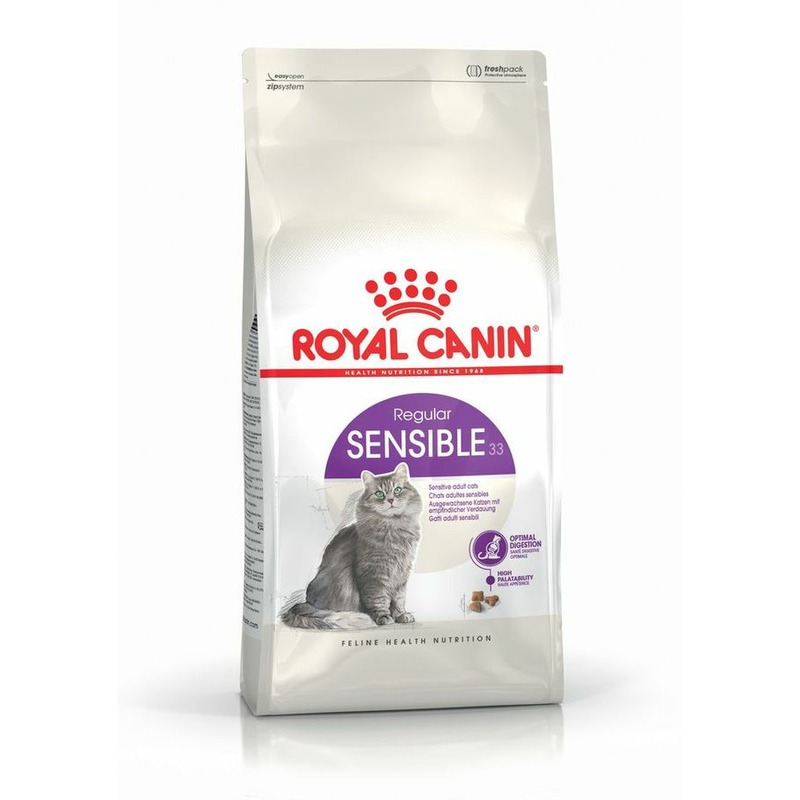цена Royal Canin Sensible 33 полнорационный сухой корм для взрослых кошек с чувствительной пищеварительной системой - 1,2 кг