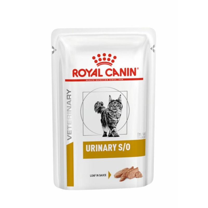 Royal Canin Urinary S/Oполнорационный влажный корм для взрослых кошек при лечении и профилактике мочекаменной болезни, диетический, паштет с курицей, в паучах - 85 г