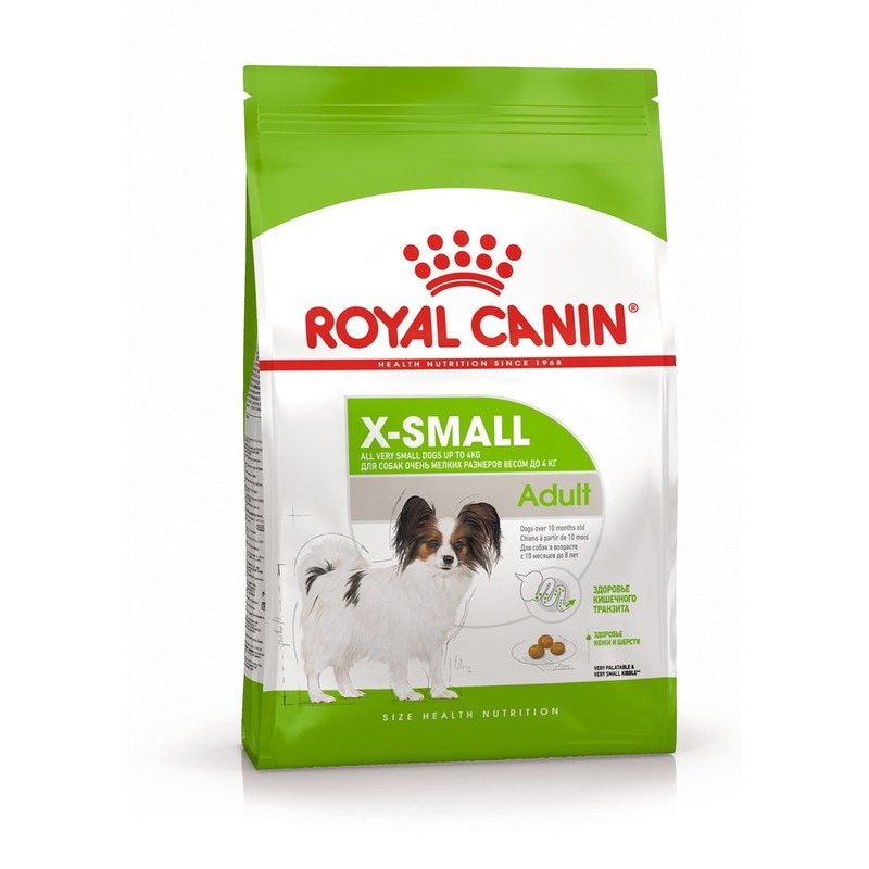 Royal Canin X-Small Adult полнорационный сухой корм для взрослых собак миниатюрных пород с 10 месяцев до 8 лет - 1,5 кг, размер Миниатюрные породы RC-10030150R1 - фото 1